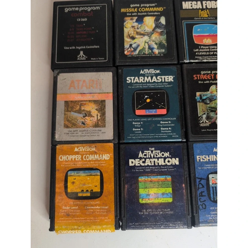 Mixed Lot Of 12 Atari 2600 Games Combat Demons To Diamonds Mega Force & More!